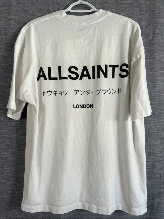 All Saints Other - Allsaints Mens XL Underground Oversized White Organic Cotton T Shirt Streetwear